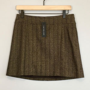 NWT The Limited Brown Tweed Mini Skirt Size 2